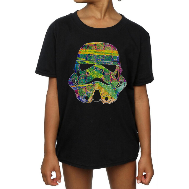 Li-cense Star wars katoenen t-shirt met stormtrooperpatroon voor meisjes UTBI1151_black large