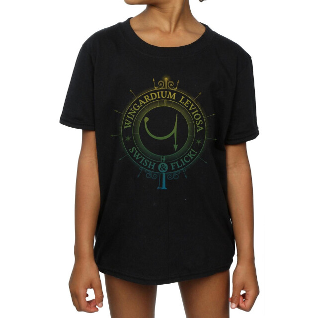 Li-cense Harry potter meisjes wingardium leviosa katoenen t-shirt UTBI1042_black large