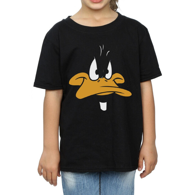 Li-cense Looney tunes meisjes daffy duck gezicht katoenen t-shirt UTBI2177_black large