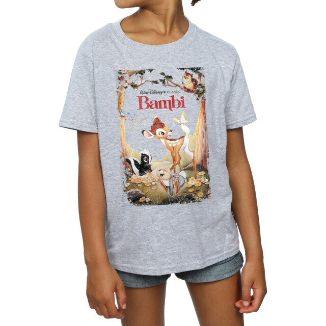 Li-cense Disney meisjes bambi retro poster katoen t-shirt UTBI12954_sportsgrey large