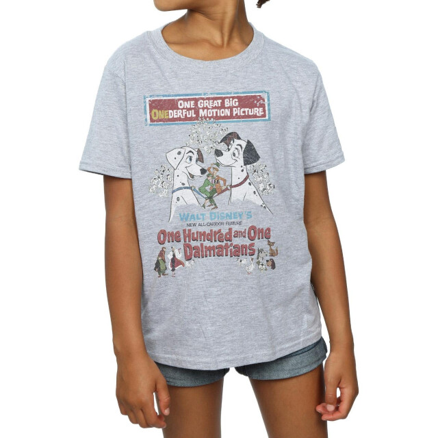 Li-cense Disney meisjes 101 dalmatiërs retro poster katoenen t-shirt UTBI12955_sportsgrey large