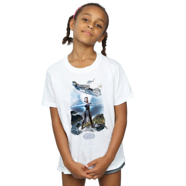 Li-cense Star wars: the last jedi meisjes rey millennium falcon katoenen t-shirt UTBI1282_white large