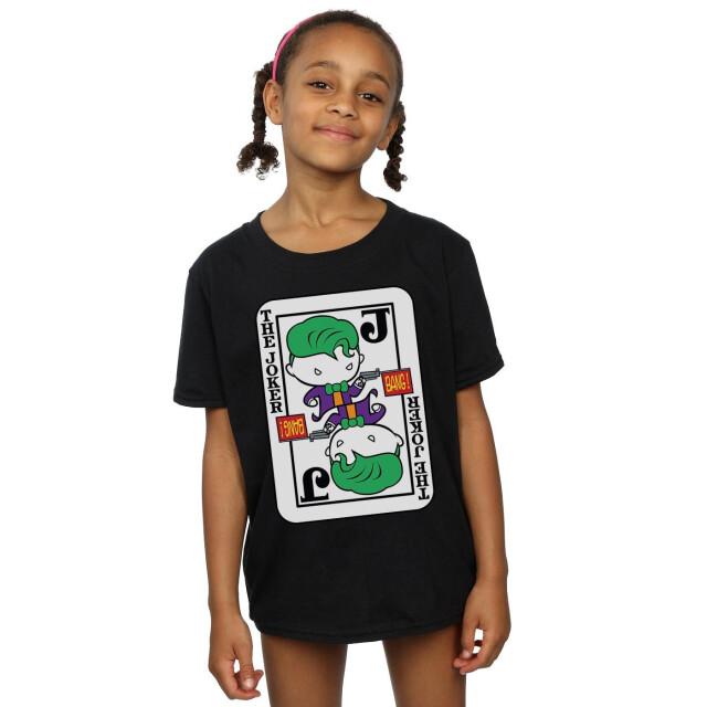 Li-cense Dc comics meisjes chibi joker speelkaart katoenen t-shirt UTBI12926_black large
