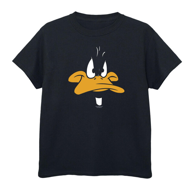 Li-cense Looney tunes meisjes daffy duck gezicht katoenen t-shirt UTBI2177_black large