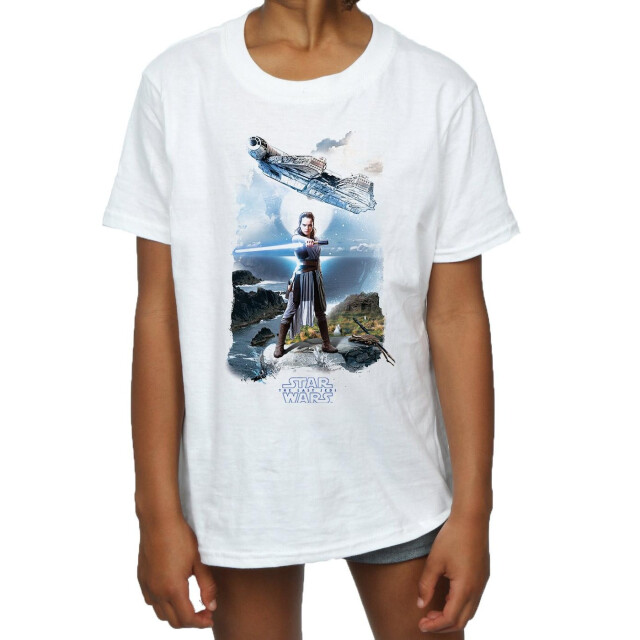 Li-cense Star wars: the last jedi meisjes rey millennium falcon katoenen t-shirt UTBI1282_white large
