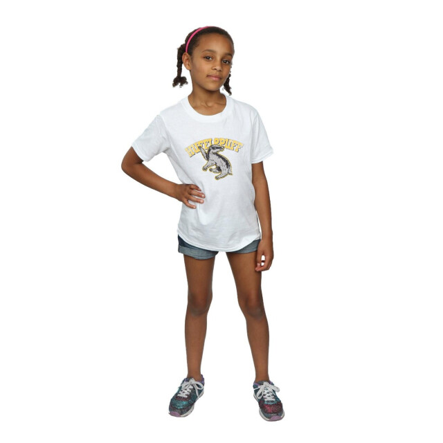 Li-cense Harry potter meisjes hufflepuff katoenen t-shirt UTBI1283_white large