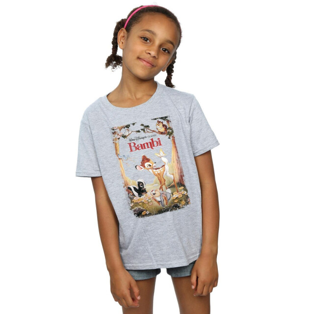 Li-cense Disney meisjes bambi retro poster katoen t-shirt UTBI12954_sportsgrey large