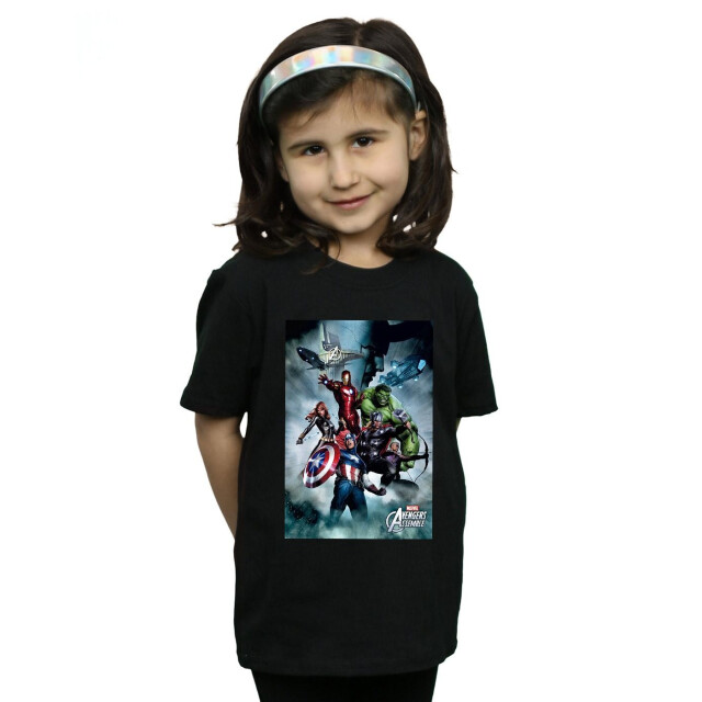 Li-cense Marvel meisjes avengers team montage katoenen t-shirt UTBI2646_black large