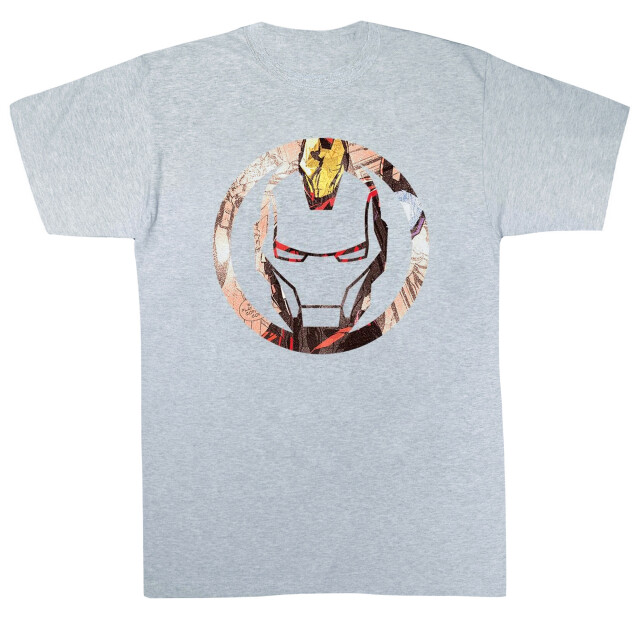 Li-cense Marvel meisjes iron man montage symbool katoenen t-shirt UTBI2698_sportsgrey large
