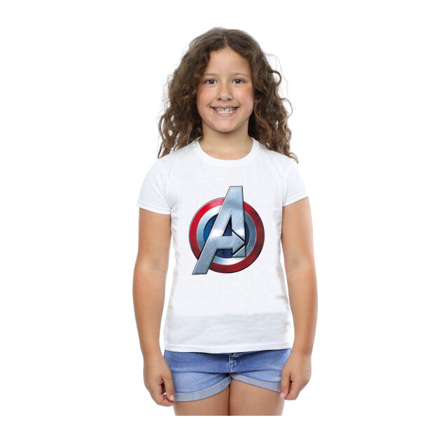 Li-cense Marvel meisjes avengers 3d logo katoenen t-shirt UTBI2551_white large