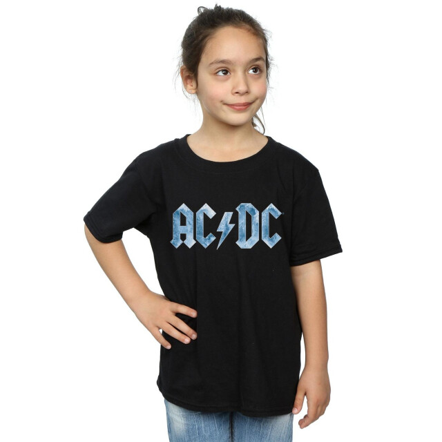 Li-cense Ac/dc katoenen t-shirt met blauw ijslogo voor meisjes UTBI3803_black large