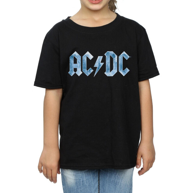 Li-cense Ac/dc katoenen t-shirt met blauw ijslogo voor meisjes UTBI3803_black large