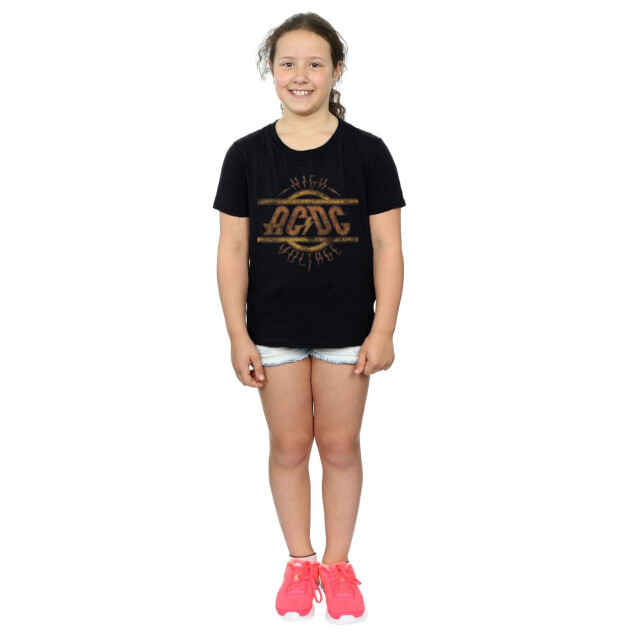 Li-cense Ac/dc katoenen t-shirt met vervormd logo voor meisjes UTBI3889_black large