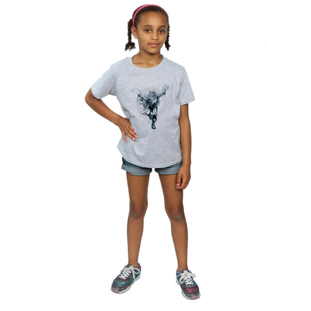 Li-cense Marvel meisjes thor cirkel katoenen t-shirt UTBI3223_sportsgrey large
