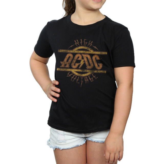 Li-cense Ac/dc katoenen t-shirt met vervormd logo voor meisjes UTBI3889_black large