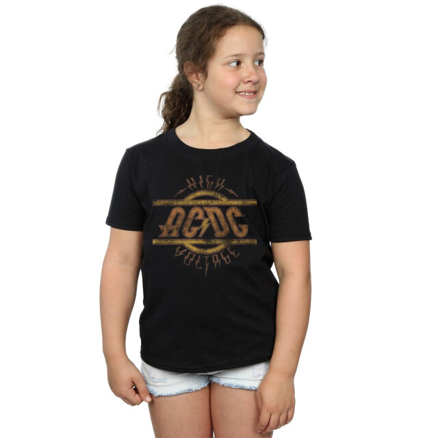 Li-cense Ac/dc katoenen t-shirt met vervormd logo voor meisjes UTBI3889_black large