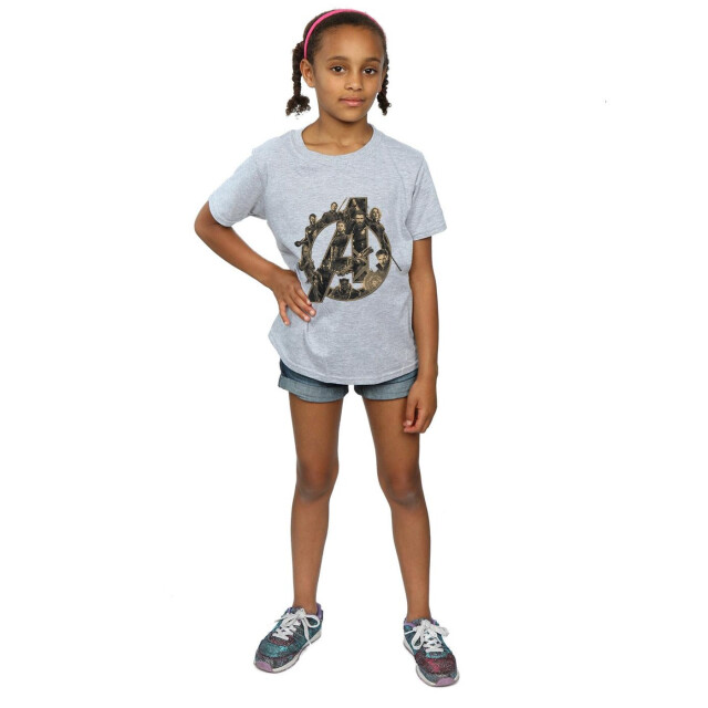 Li-cense Marvel meisjes avengers infinity war logo katoenen t-shirt UTBI7878_sportsgrey large