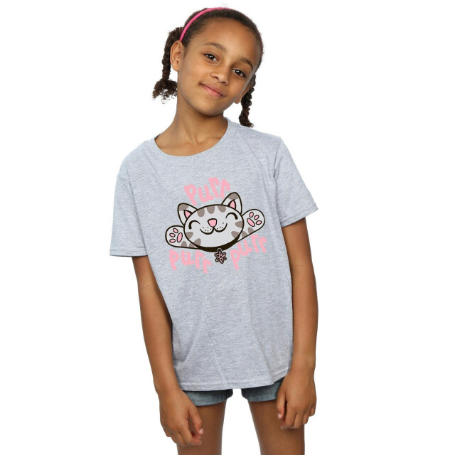 Li-cense Big bang theory meisjes zacht kitty purr katoenen t-shirt UTBI8346_sportsgrey large