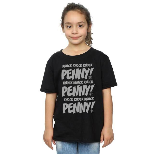 Li-cense The big bang theory meisjes sheldon knock knock penny t-shirt katoen UTBI8513_black large