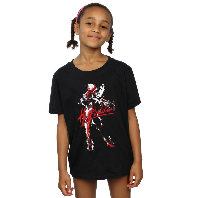 Li-cense Dc comics meisjes harley quinn hi puddin katoenen t-shirt UTBI9699_black large