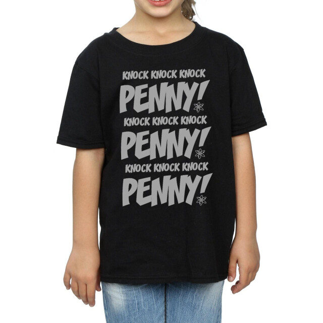 Li-cense The big bang theory meisjes sheldon knock knock penny t-shirt katoen UTBI8513_black large