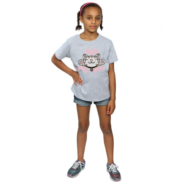 Li-cense Big bang theory meisjes zacht kitty purr katoenen t-shirt UTBI8346_sportsgrey large