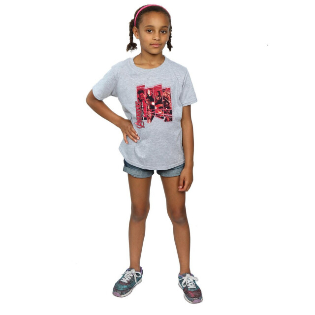 Li-cense Marvel meisjes avengers team collage katoenen t-shirt UTBI7679_sportsgrey large