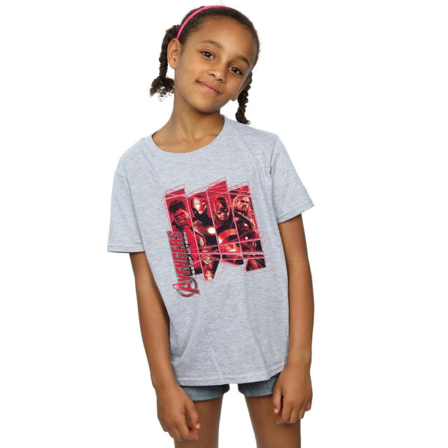 Li-cense Marvel meisjes avengers team collage katoenen t-shirt UTBI7679_sportsgrey large