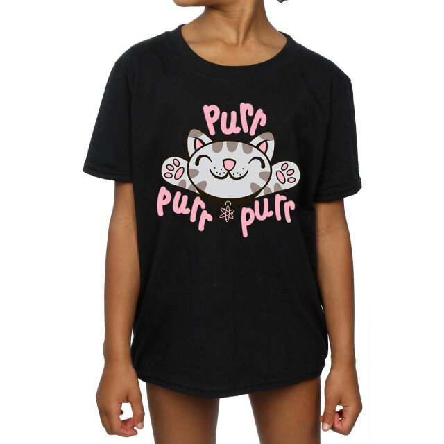 Li-cense Big bang theory meisjes zacht kitty purr katoenen t-shirt UTBI8346_black large