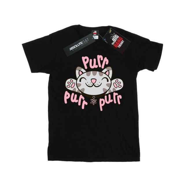Li-cense Big bang theory meisjes zacht kitty purr katoenen t-shirt UTBI8346_black large