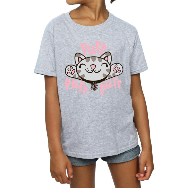 Li-cense Big bang theory meisjes zacht kitty purr katoenen t-shirt UTBI8346_sportsgrey large