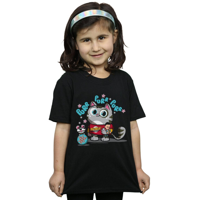 Li-cense The big bang theory meisjes bazinga kitty katoenen t-shirt UTBI8680_black large