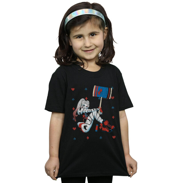 Li-cense Dc comics meisjes harley quinn speelkaartenpak katoenen t-shirt UTBI9698_black large