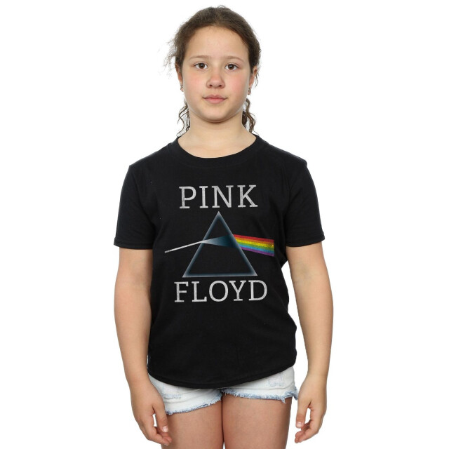 Li-cense Pink floyd meisjes donkere kant van de maan prisma katoenen t-shirt UTBI967_black large