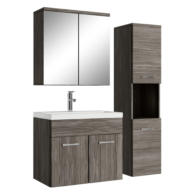 Badplaats Badkamermeubel set montreal 60 cm eiken badmeubel met 3181066 large