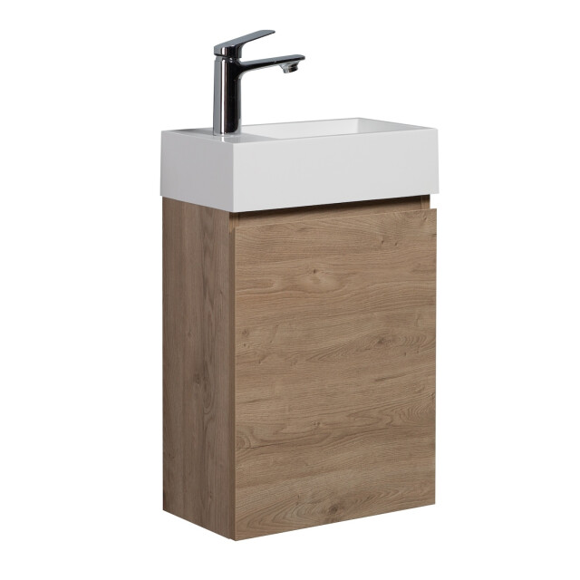 Badplaats Toiletmeubel angela 40 x 22 cm kastanje fonteinmeubel met 3180994 large