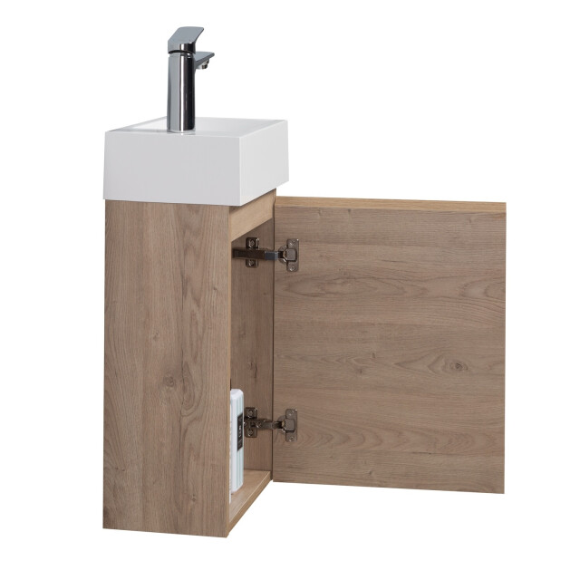 Badplaats Toiletmeubel angela 40 x 22 cm kastanje fonteinmeubel met 3180994 large