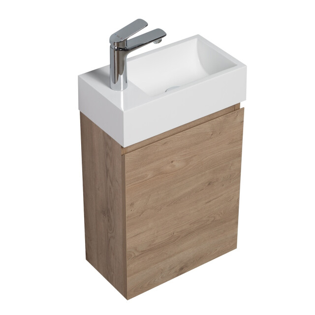 Badplaats Toiletmeubel angela 40 x 22 cm kastanje fonteinmeubel met 3180994 large