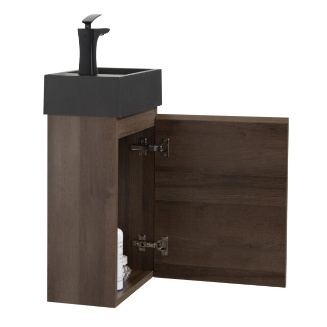 Badplaats Toiletmeubel angela 40 x 22 cm bruin fonteinmeubel met 3181191 large