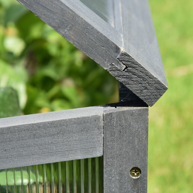 4goodz Outsunny houten mini kweekbak 100x65x40 cm, moestuin met deksel 3155928 large