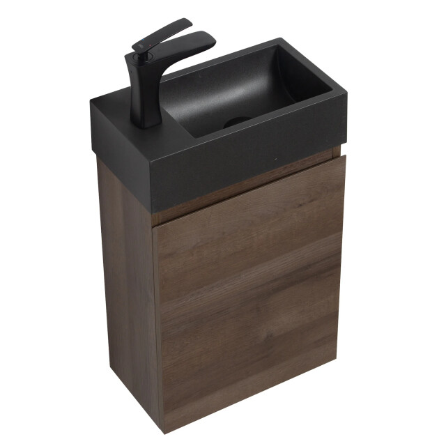 Badplaats Toiletmeubel angela 40 x 22 cm bruin fonteinmeubel met 3181191 large