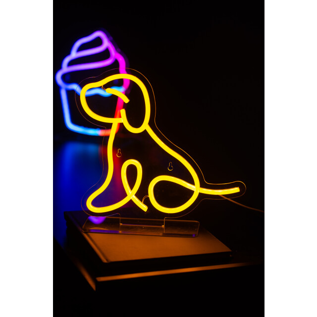 Leitmotiv neon light sitting dog - 3062269 large