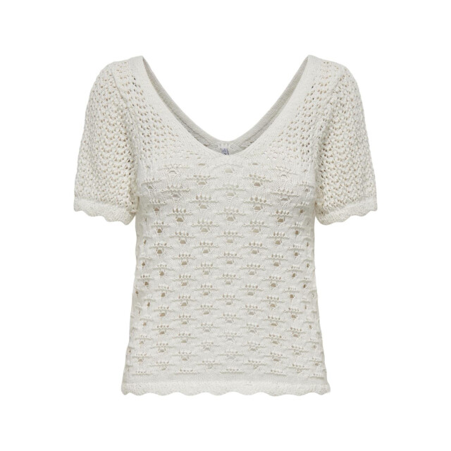 Only Onlbecca life ss v-neck top knt 15318713 large