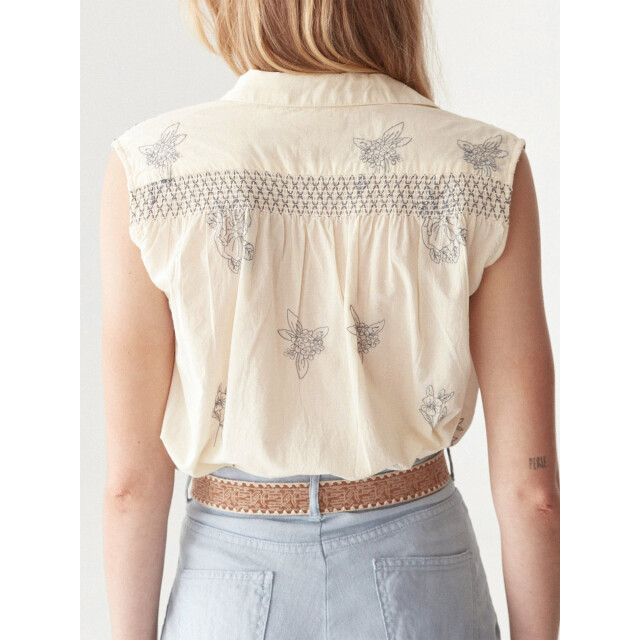 Maison Hotel Rose blouse blue note Rose blouse blue not large