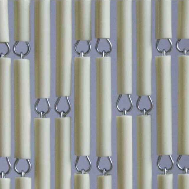 Vliegengordijnenexpert Vliegengordijn hulzen creme 90 x 210 cm in het kozijn 8718885000009a large