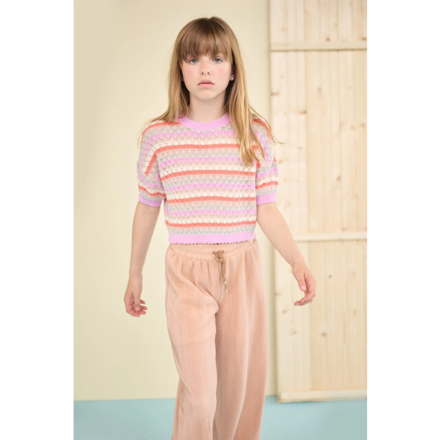 NoNo Zomer sweater meisjes bubblegum crochet gebreid keya N502-5304-272 large