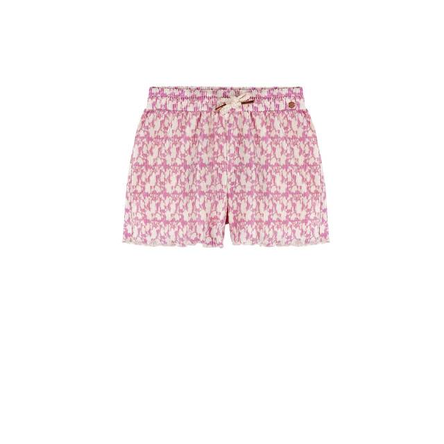 NoNo Zomer short meisjes fresia aop bloemen, plisse, jersey sunny N503-5615-608 large
