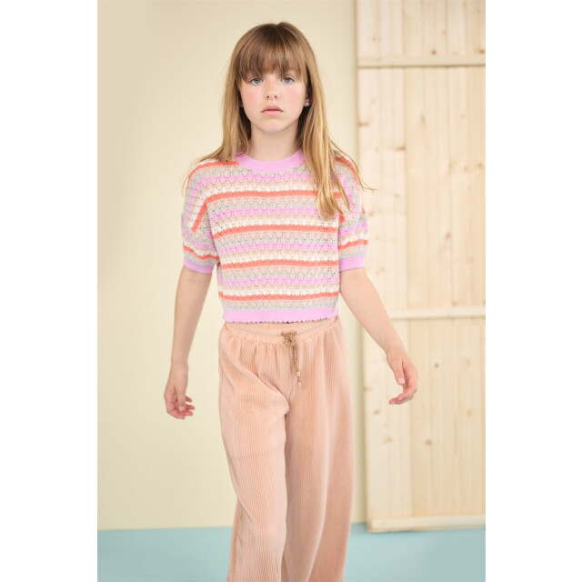 NoNo Zomer sweater meisjes bubblegum crochet gebreid keya N502-5304-272 large