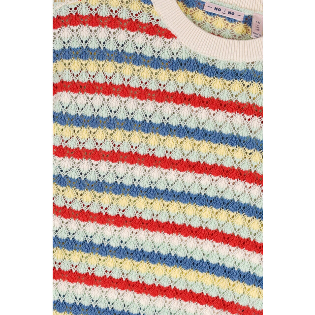 NoNo Zomer sweater meisjes wit crochet gebreid keya N502-5304-020 large