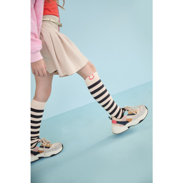 NoNo Zomer kniekousen meisjes wit gestreept riley N502-5900-020 large